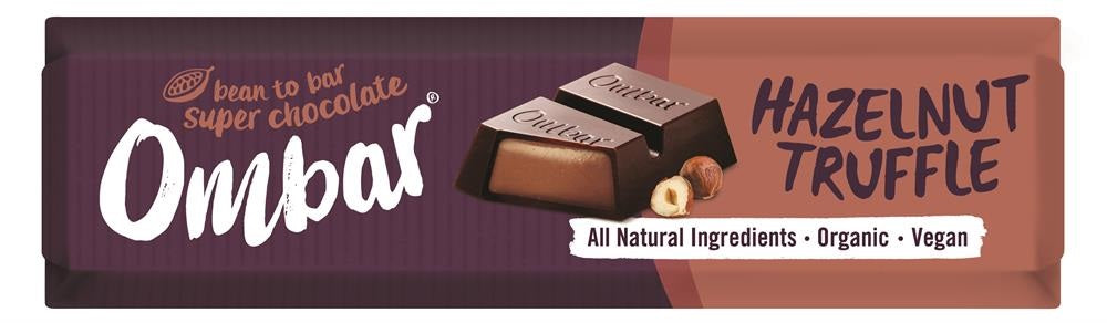 Ombar Organic Hazelnut Truffle Filled Bar 42g GF