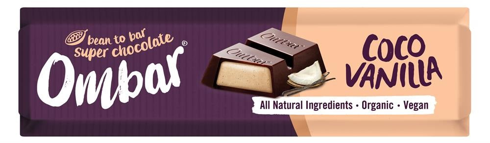 Ombar Organic Coconut Vanilla Filled Bar 42g GF