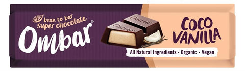 Ombar Organic Coconut Vanilla Filled Bar 42g GF