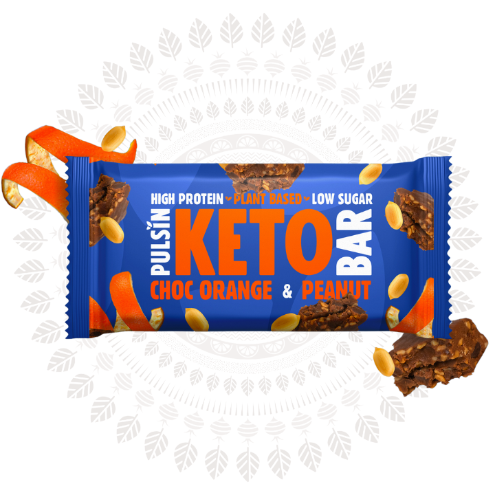 Pulsin Choc Orange & Peanut Keto Bar 50g