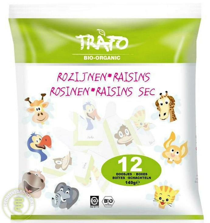 Trafo Organic Raisins In Children's Boxes 140g