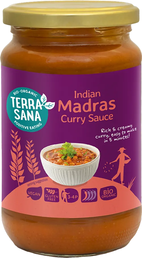 TerraSana Organic Curry Sauce Madras 350g GF