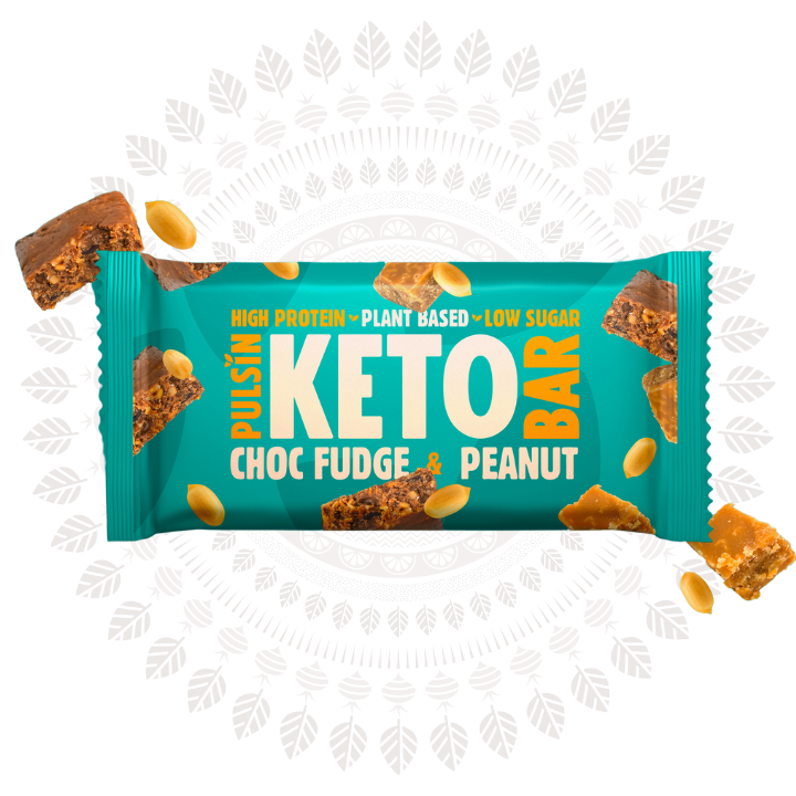 Pulsin Choc Fudge & Peanut Keto Bar 50g