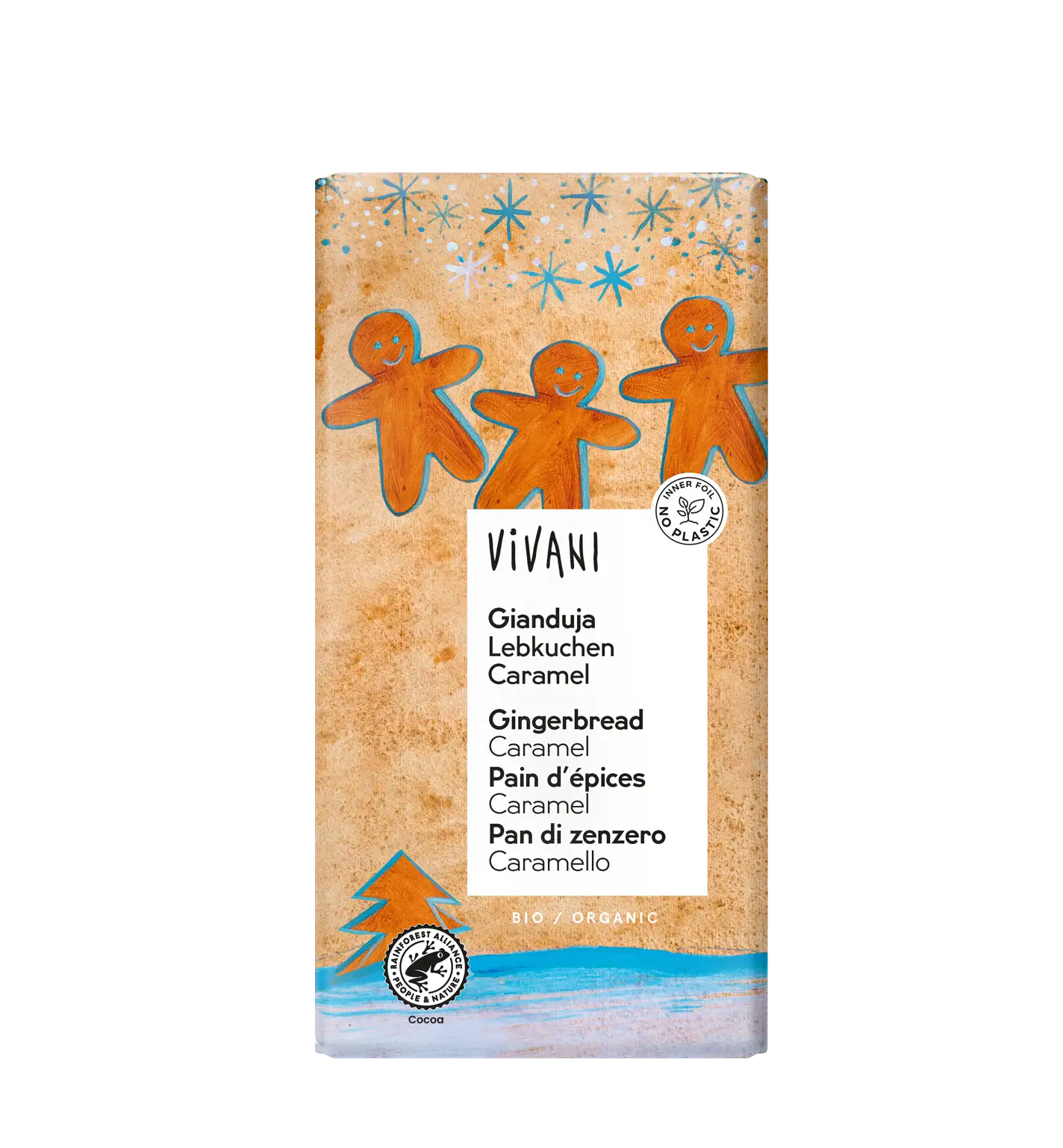 Vivani Organic Chocolate Gianduja Gingerbread Caramel 100g