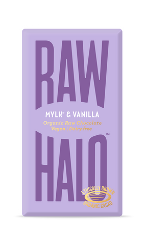 Raw Halo Organic Mylk Choc and Vanilla Raw 70g