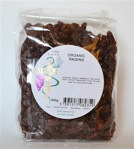 Open Sesame Raisins Organic 500G