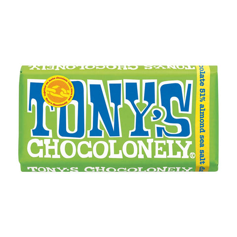 Tony's Chocolonely Dark Chocolate 51% Almond & Sea Salt FT 180g