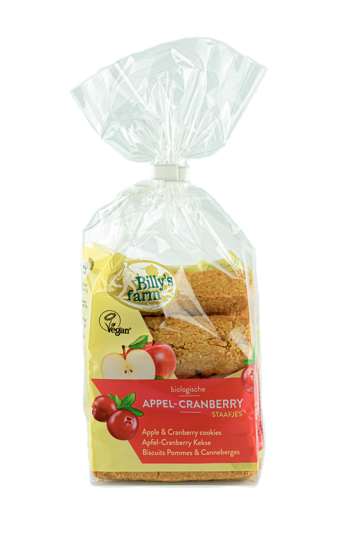 Billys Farm Organic Wholemeal Spelt Apple & Cranberry Cookies 175G