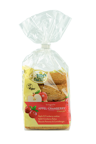 Billys Farm Organic Wholemeal Spelt Apple & Cranberry Cookies 175G