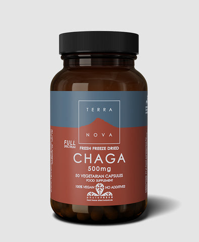 Terranova Chaga 500mg 50 Vegetarian Capsules