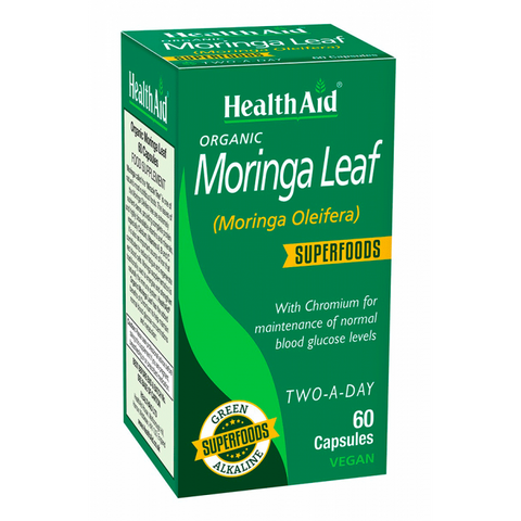 HealthAid Organic Moringa Leaf 60 Caps